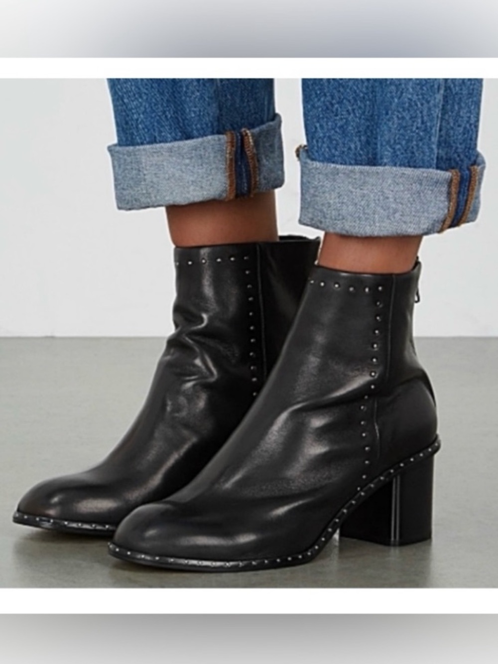 Rag & Bone Black Studded Willow Booties